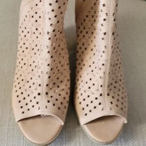 Open toe booties
